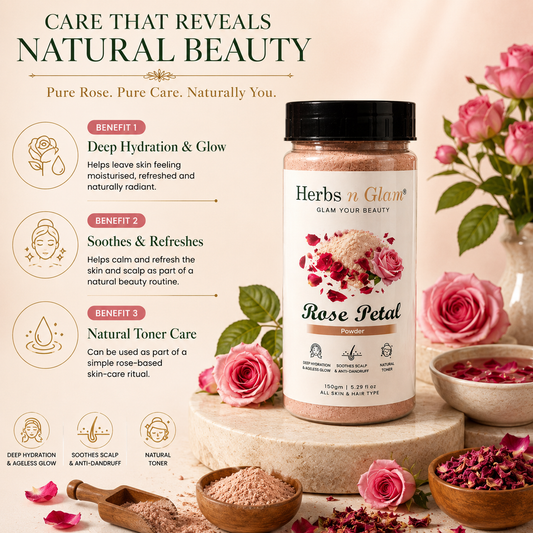 Rose Petal Powder for Skin & Hair