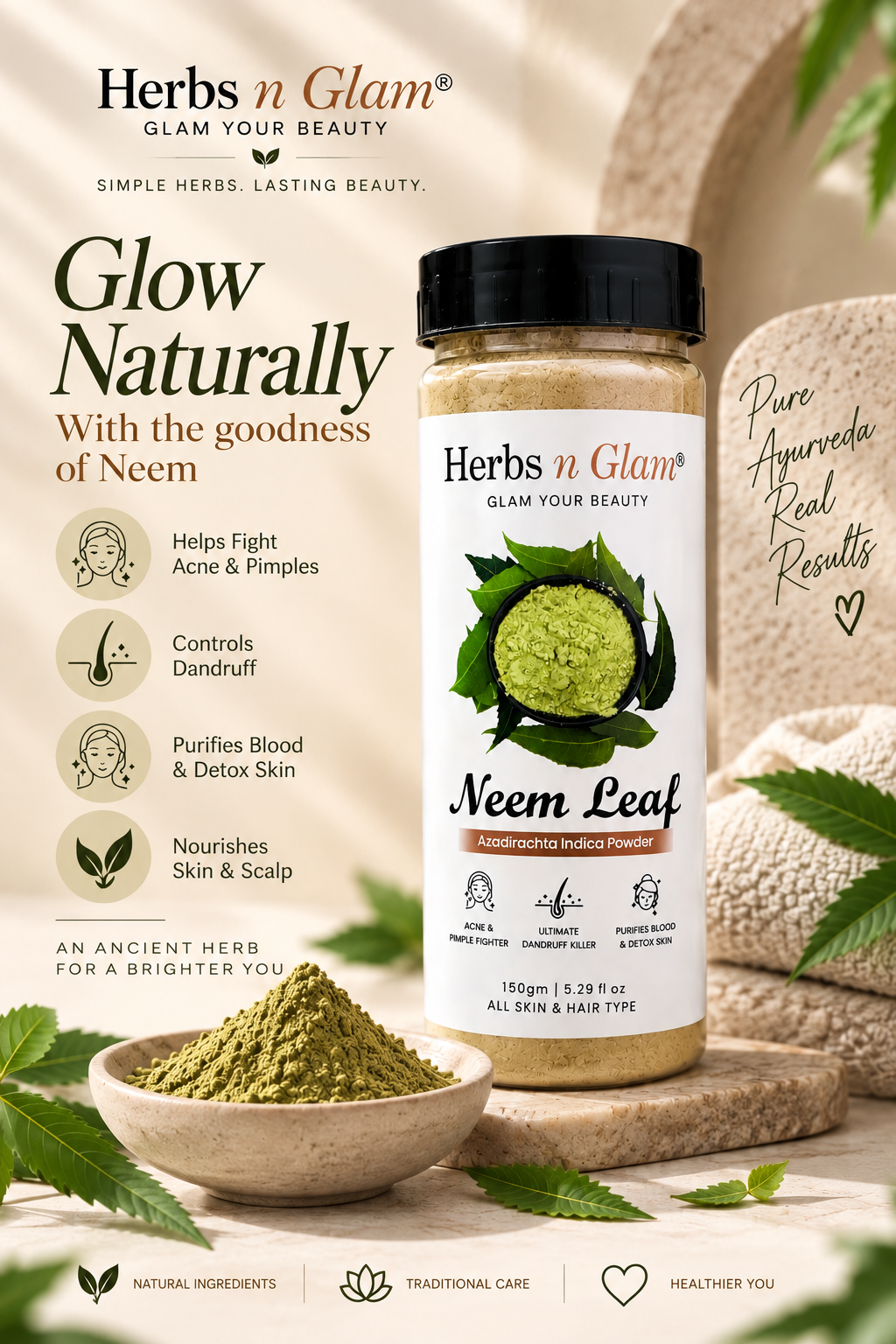 Neem Leaf Powder (Azadirachta Indica)