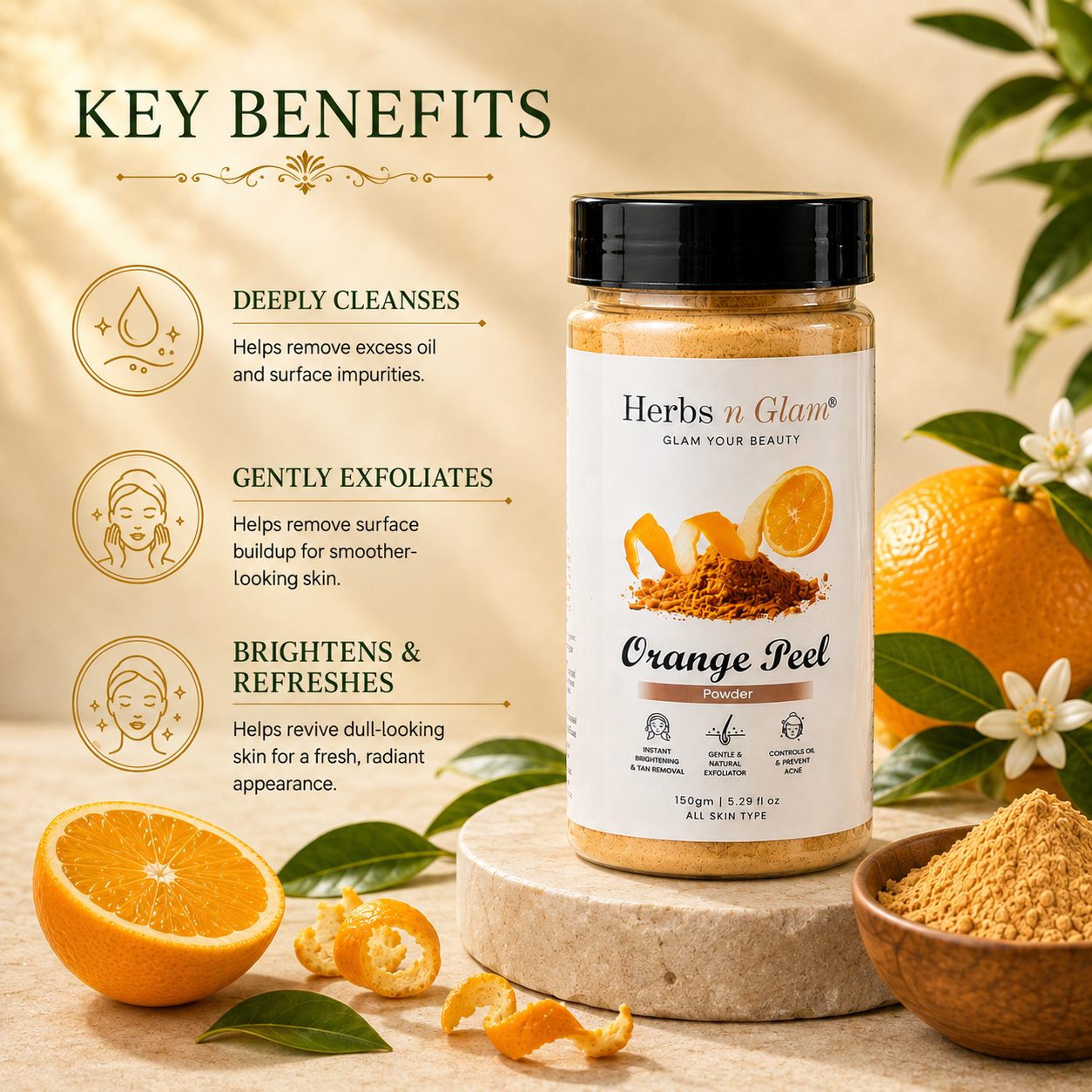 Orange Peel Powder | Herbs n Glam