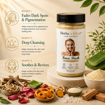 Herbs n Glam Face Pack | Hyperpigmentation Powder