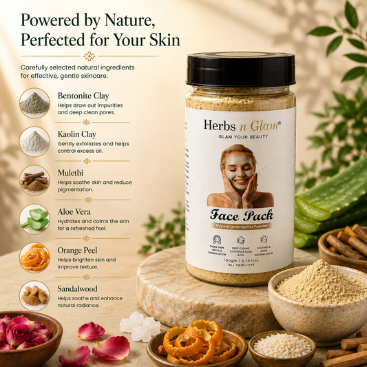 Herbs n Glam Face Pack | Hyperpigmentation Powder