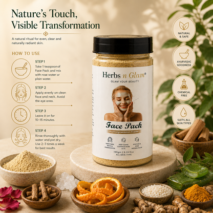 Herbs n Glam Face Pack | Hyperpigmentation Powder