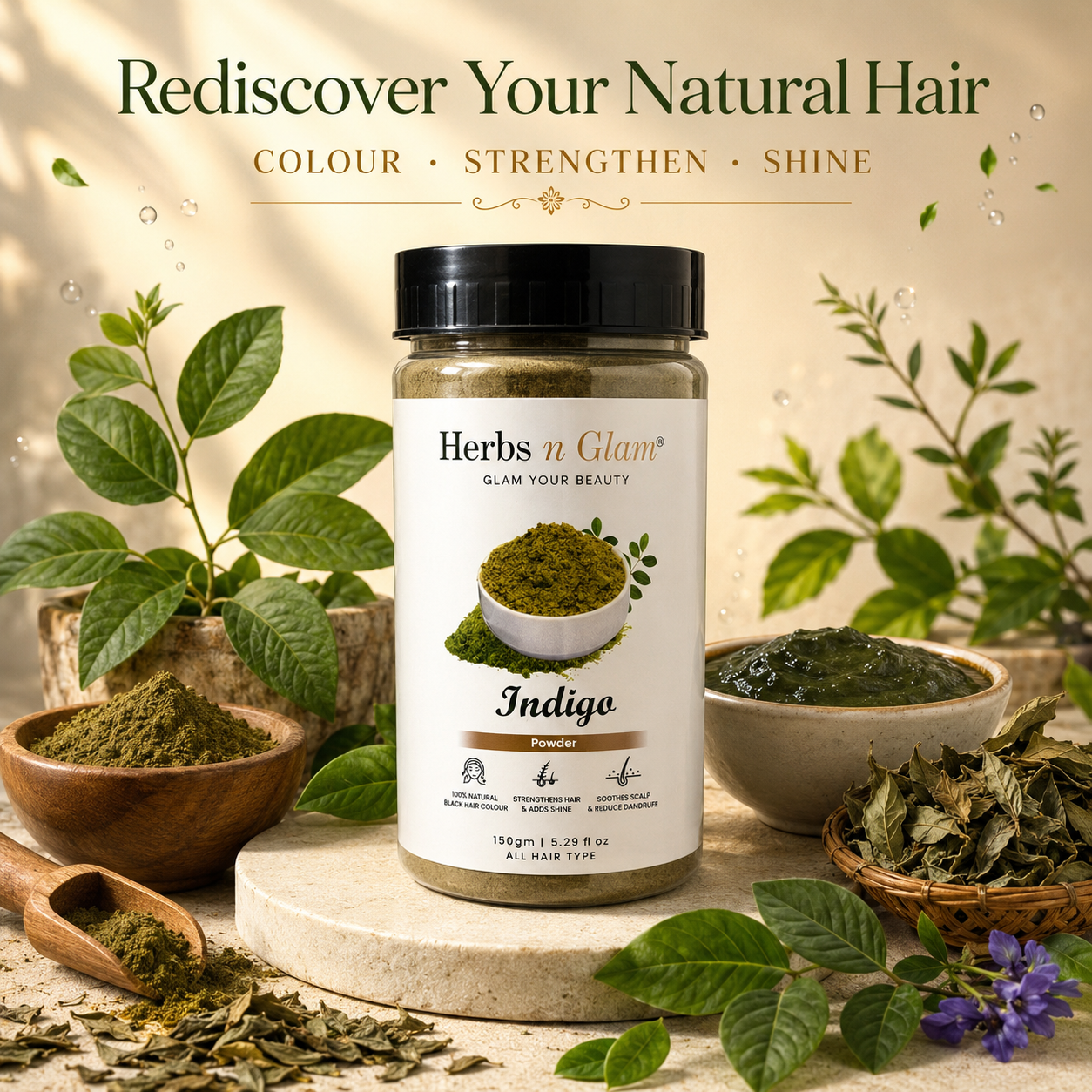 Indigo Powder for Natural Hair Colour