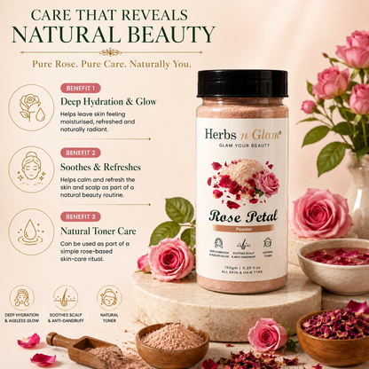 Rose Petal Powder for Skin & Hair