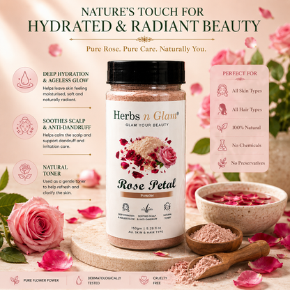 Rose Petal Powder for Skin & Hair