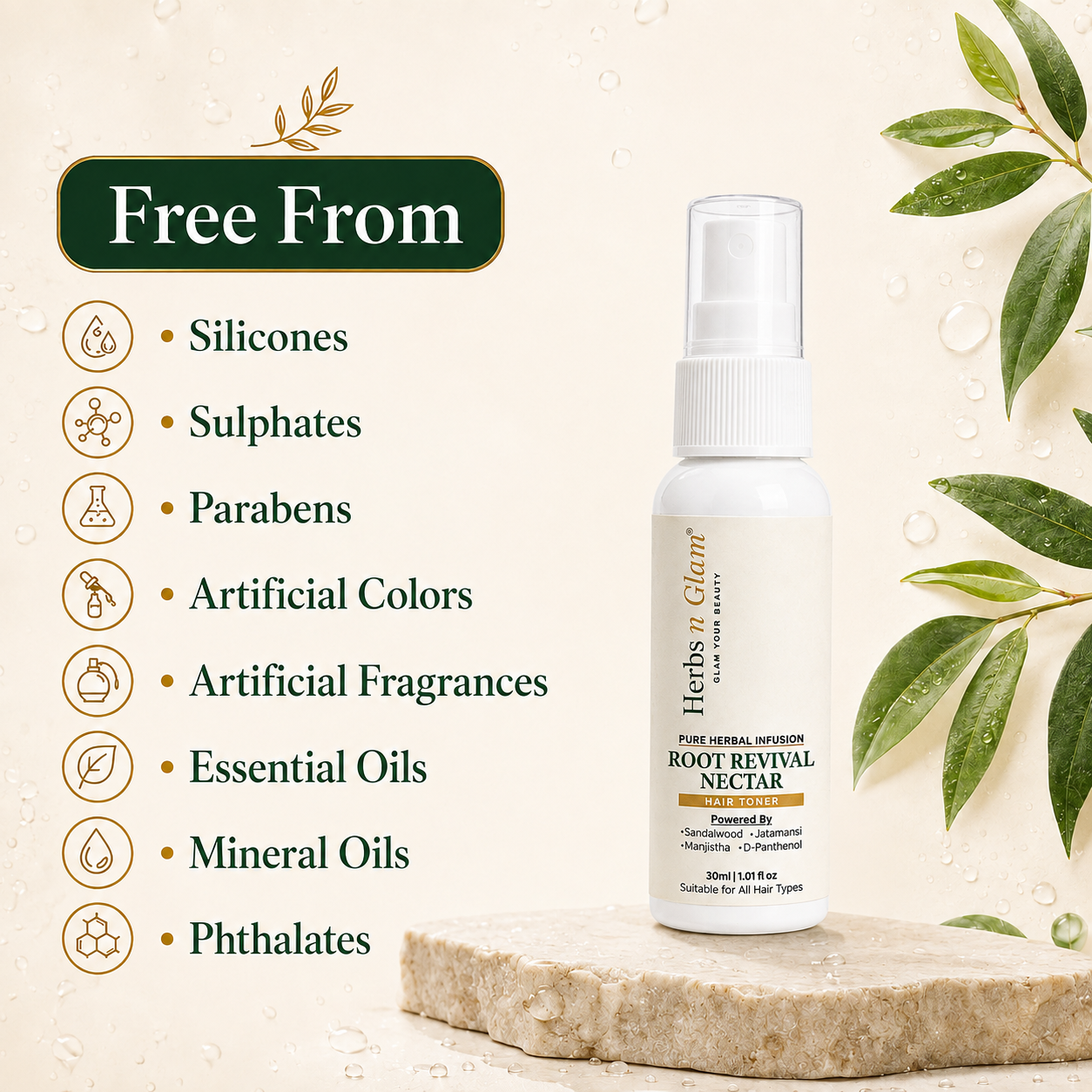 Herbs n Glam Root Revival Nectar Hair Toner - 30ml