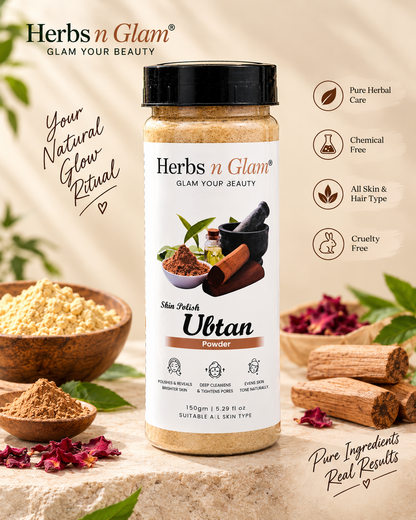 Ubtan Powder – Natural Face Pack & Body Scrub with Sandalwood, Almond & Rose