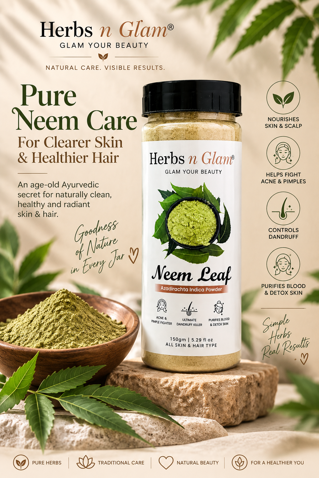 Neem Leaf Powder (Azadirachta Indica)