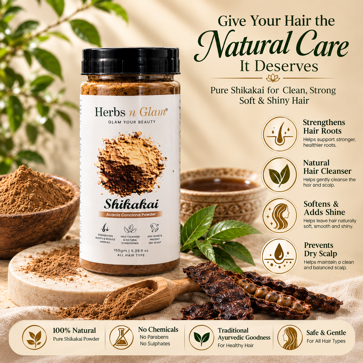 Shikakai Powder for Hair & Scalp