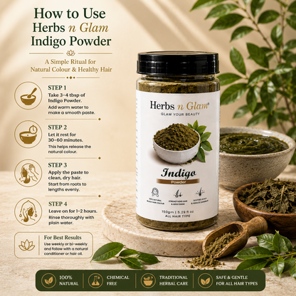 Indigo Powder for Natural Hair Colour