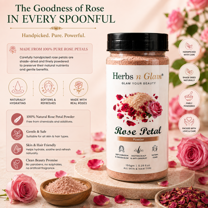Rose Petal Powder for Skin & Hair