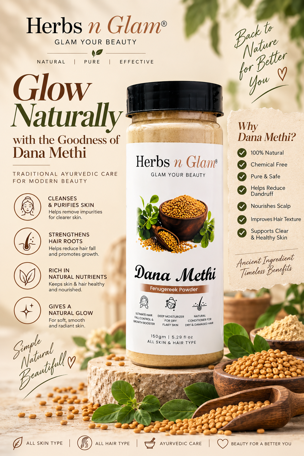 Dana Methi Powder (Fenugreek)
