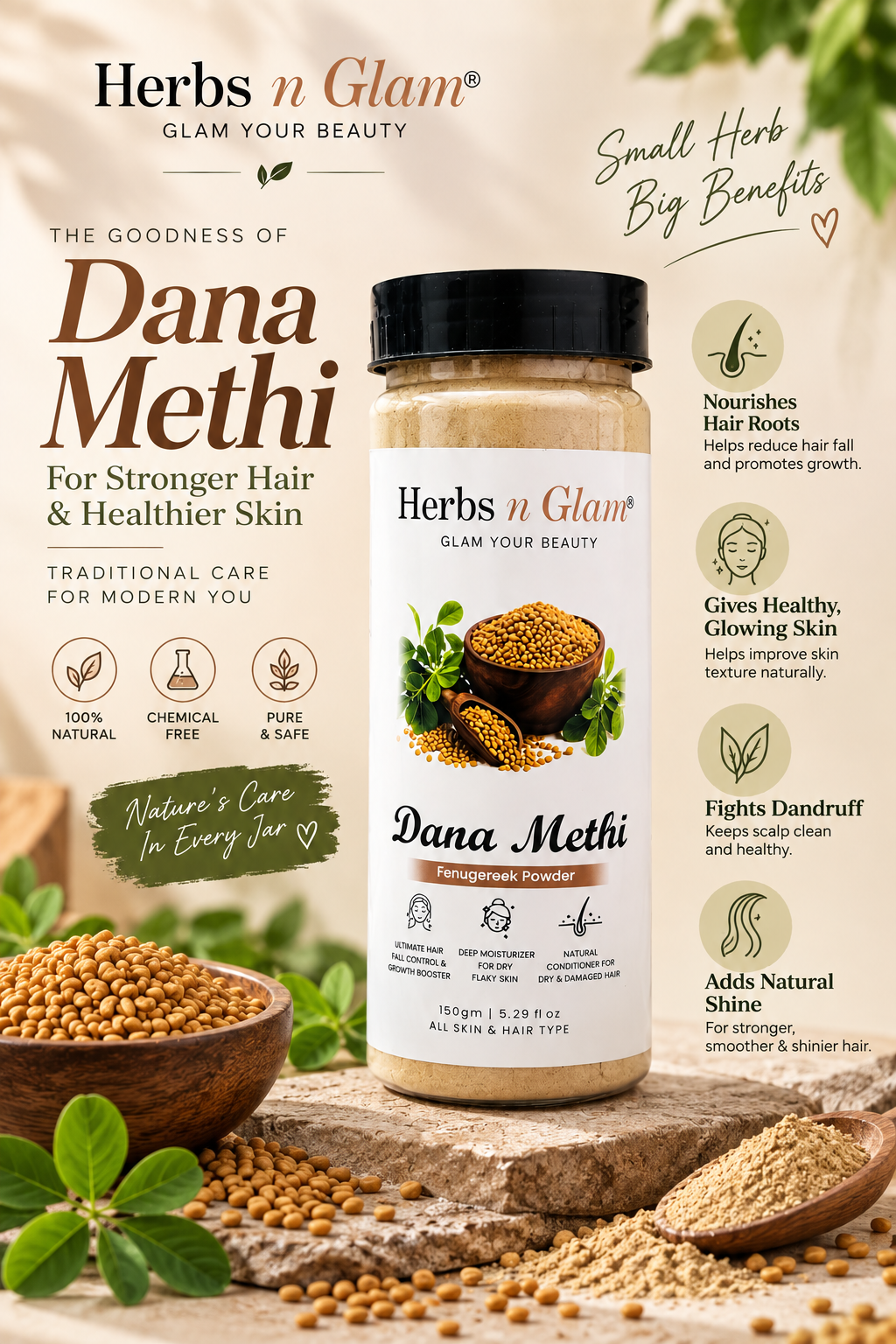 Dana Methi Powder (Fenugreek)